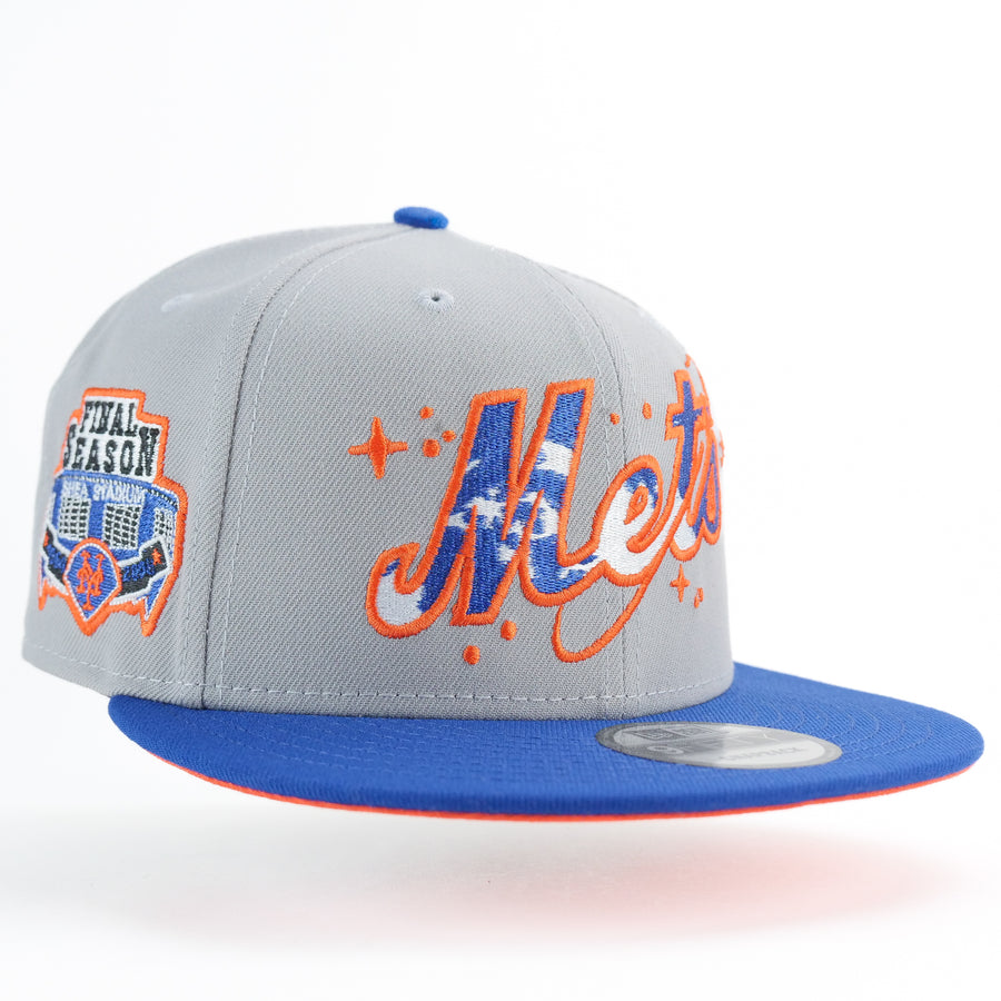 New Era Custom Exclusive Snapback New York Mets Blue Metallic Galaxy (Final Season Shea Stadium Patch)
