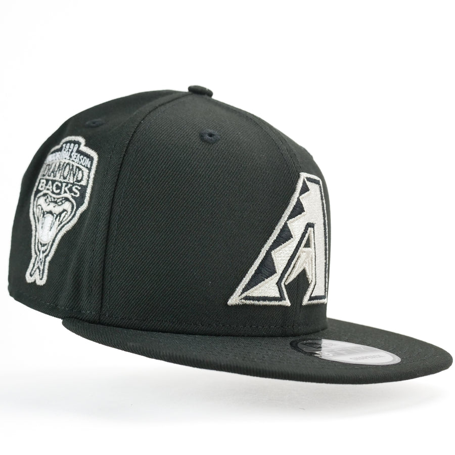 New Era Custom Exclusive Snapback Arizona Diamondbacks 1999 Inaugural Season Patch (Black Metallic Silver)