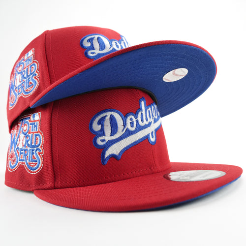 New Era Custom Exclusive 950 Snapback Los Angeles Dodgers 75th World Series Patch (Fire Red)