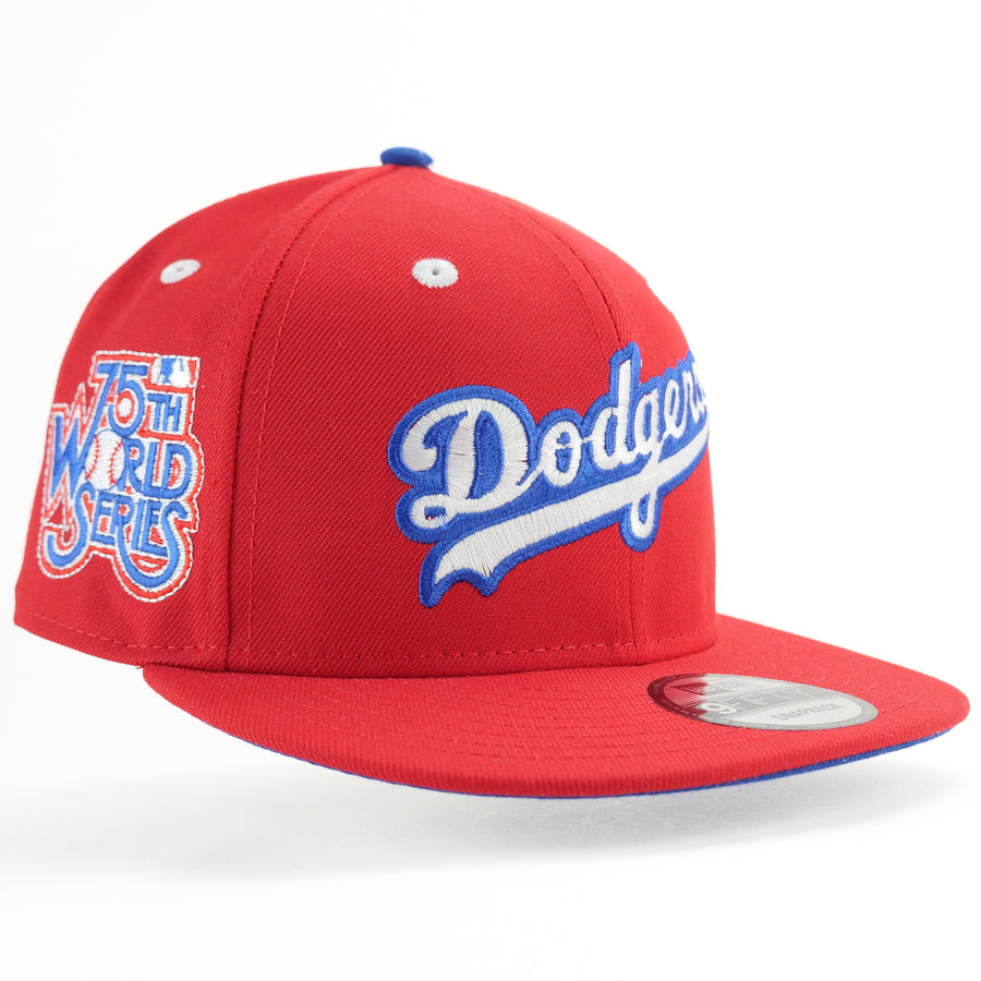 New Era Custom Exclusive 950 Snapback Los Angeles Dodgers 75th World Series Patch (Fire Red)