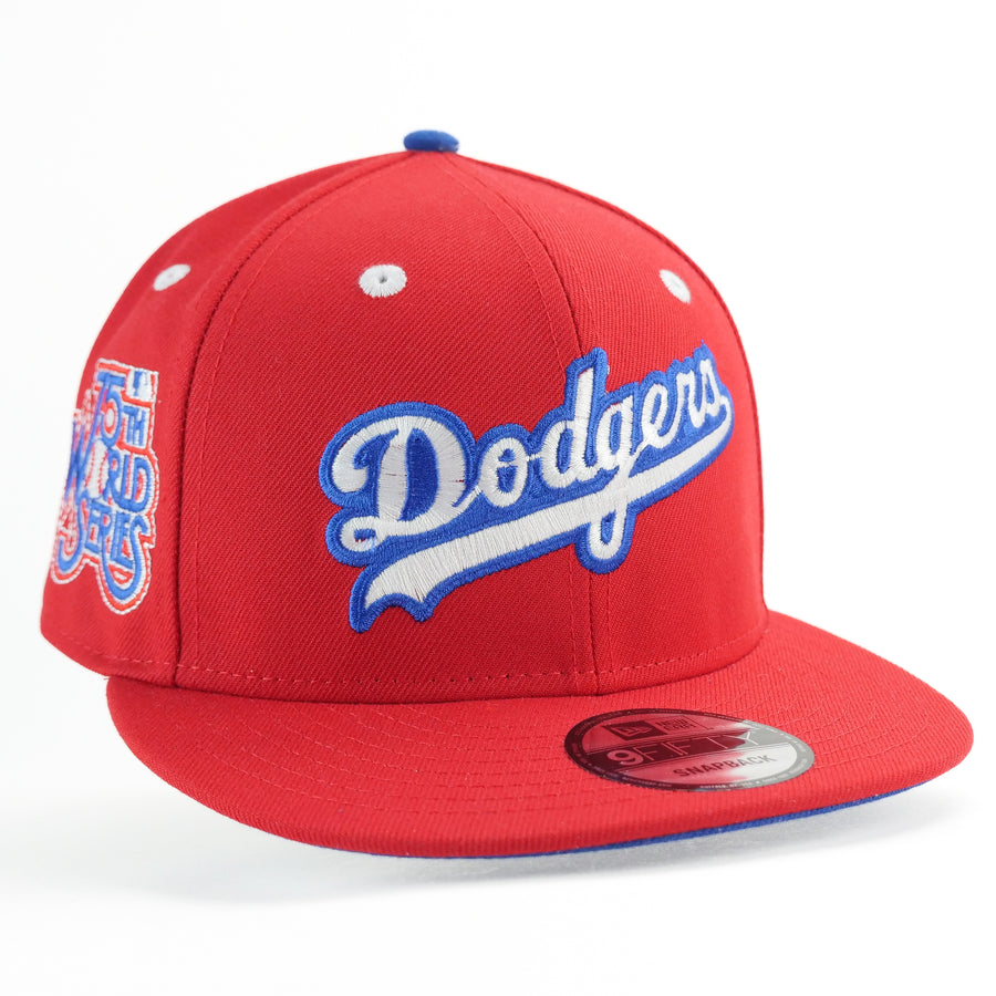 New Era Custom Exclusive 950 Snapback Los Angeles Dodgers 75th World Series Patch (Fire Red)