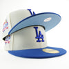 New Era Custom Exclusive Fitted 5950 Los Angeles Dodgers Blue Metallic /Gold 2024 World Series Champion Patch