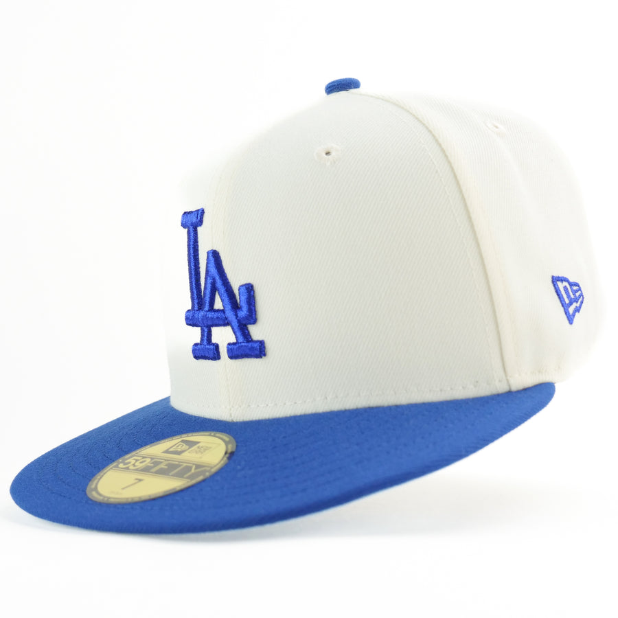 New Era Custom Exclusive Fitted 5950 Los Angeles Dodgers Blue Metallic /Gold 2024 World Series Champion Patch