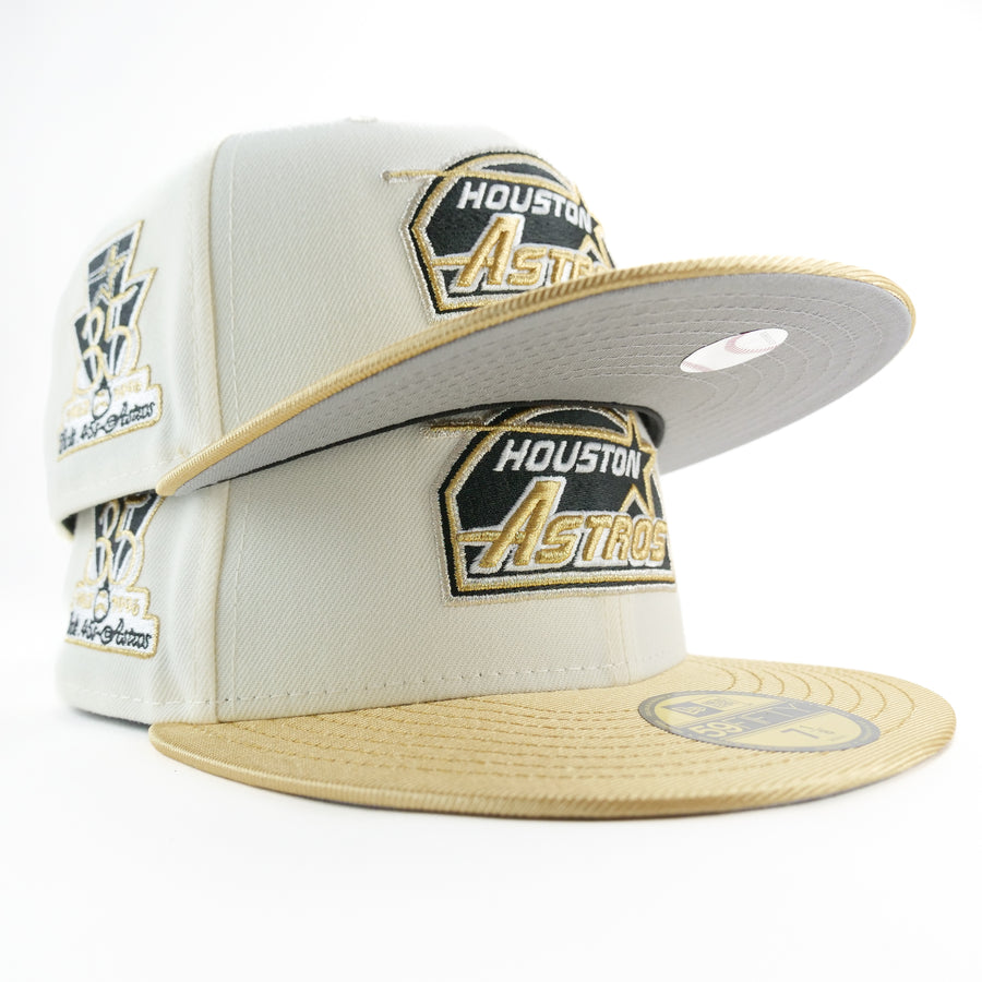 New Era Custom Exclusive 5950 Fitted Houston Astros 35th Anniversary Patch (Metallic Gold Rush )