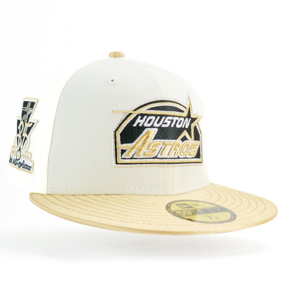 New Era Custom Exclusive 5950 Fitted Houston Astros 35th Anniversary Patch (Metallic Gold Rush )
