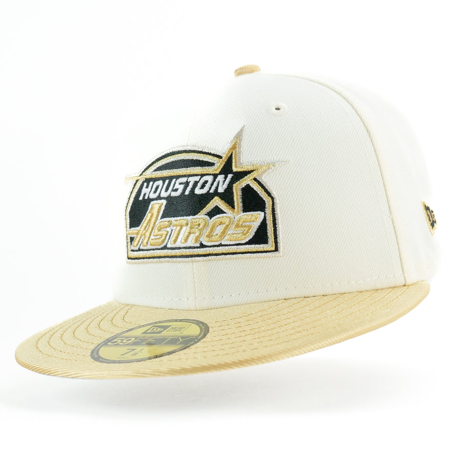 New Era Custom Exclusive 5950 Fitted Houston Astros 35th Anniversary Patch (Metallic Gold Rush )