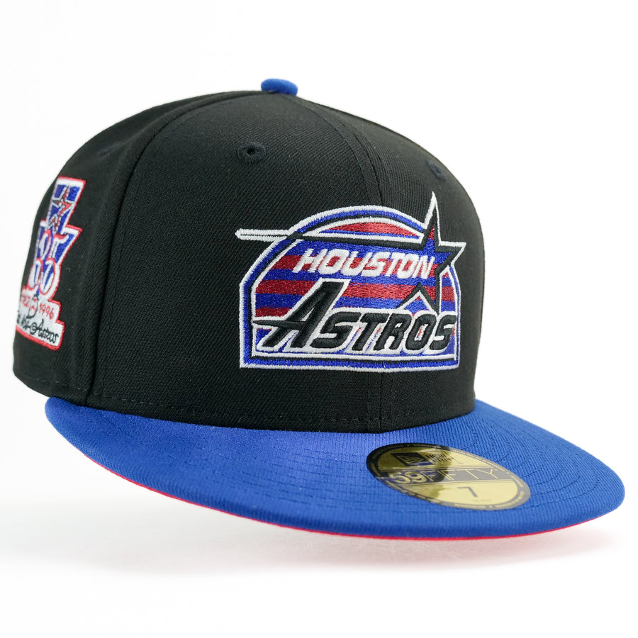 New Era Custom Exclusive 5950 Fitted Hoston Astros Blue Metallic 35th Anniversary Patch (Rare Air)