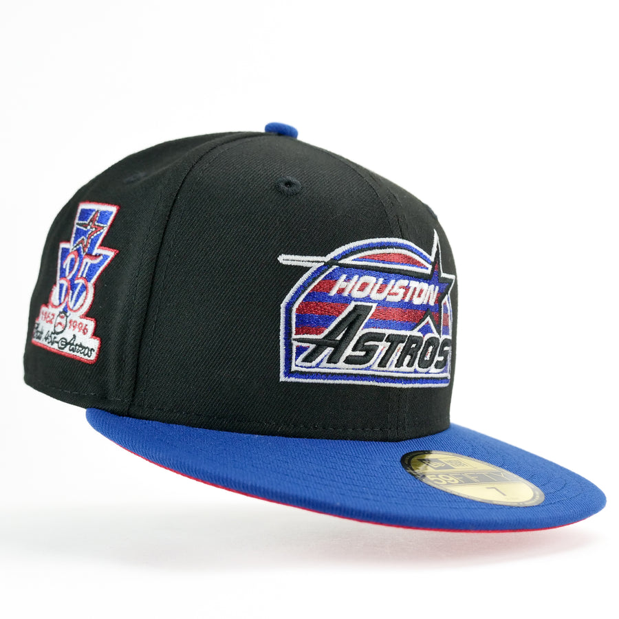 New Era Custom Exclusive 5950 Fitted Hoston Astros Blue Metallic 35th Anniversary Patch (Rare Air)