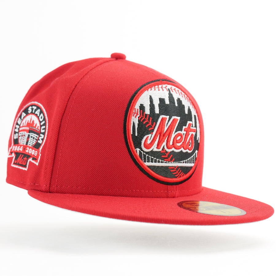 New Era Custom Exclusive 5950 Fitted New York Mets Skyline (Shea Stadium Red Storm)