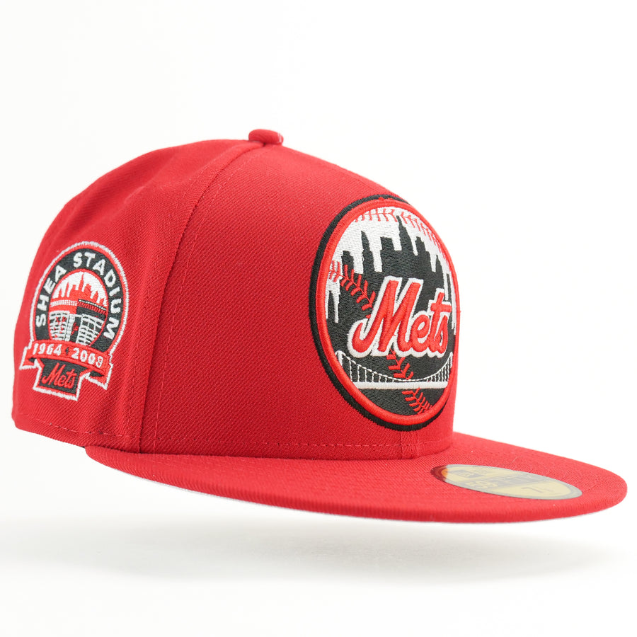New Era Custom Exclusive 5950 Fitted New York Mets Skyline (Shea Stadium Red Storm)