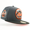 New Era Custom Exclusive Fitted New York Mets Skyline Logo 40th Anniversary Patch (Graphite)
