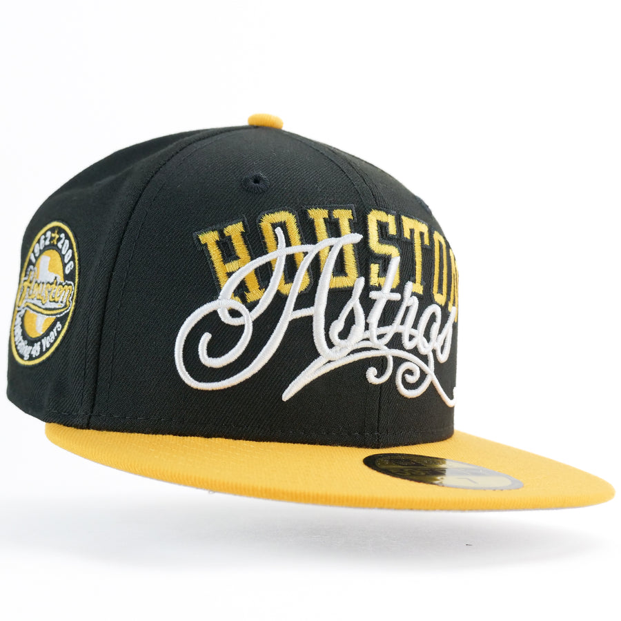New Era Custom Exclusive Fitted Houston Astros (Script) 45 Years Anniversary Patch