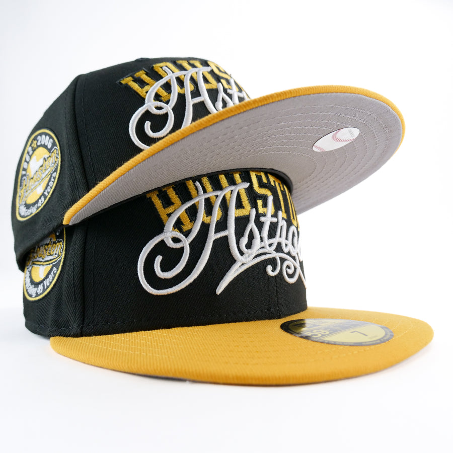 New Era Custom Exclusive Fitted Houston Astros (Script) 45 Years Anniversary Patch