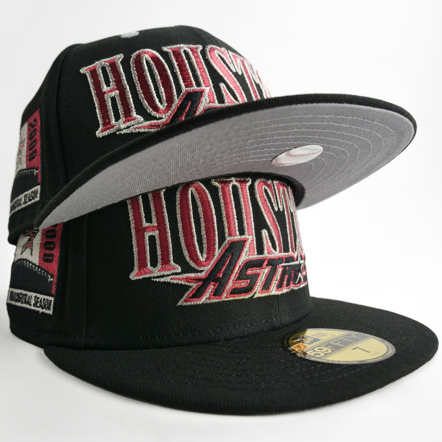 New Era Custom Exclusive Fitted Houston Astros 2000 Inaugural Season Patch (Metallic Merlot)