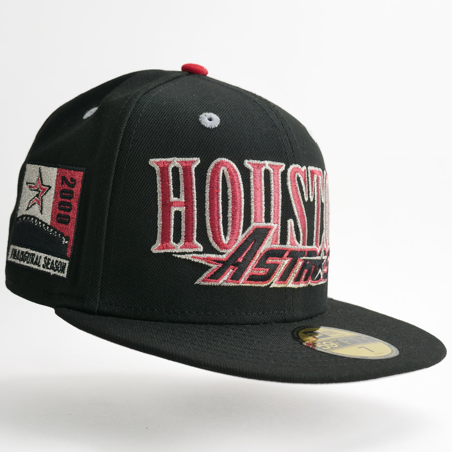 New Era Custom Exclusive Fitted Houston Astros 2000 Inaugural Season Patch (Metallic Merlot)