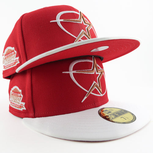 New Era 5950 Fitted Custom Exclusive Houston Astros Fire Red Copper Rush ( Astrodome )
