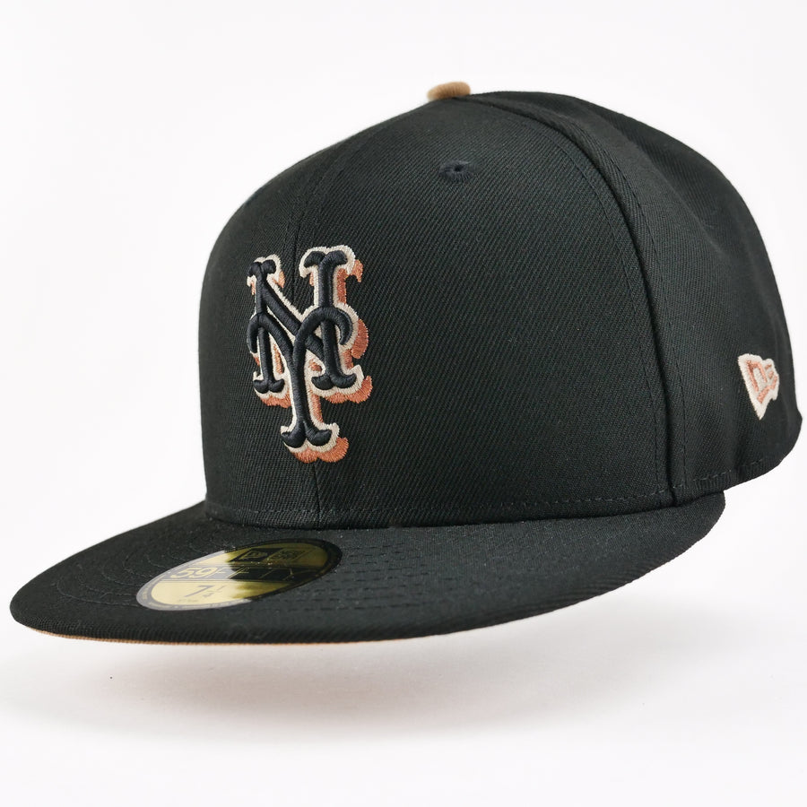 New Era Custom Fitted Exclusive New York Mets 25th Anniversary Patch Black Copper Rush
