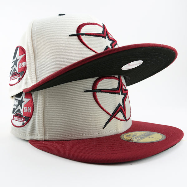 New Era Fitted Custom Exclusive Houston Astros (Carmine) 35 Years Commemorative Patch