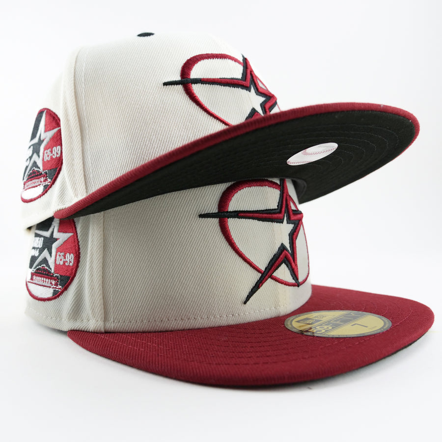 New Era Fitted Custom Exclusive Houston Astros (Carmine) 35 Years Commemorative Patch