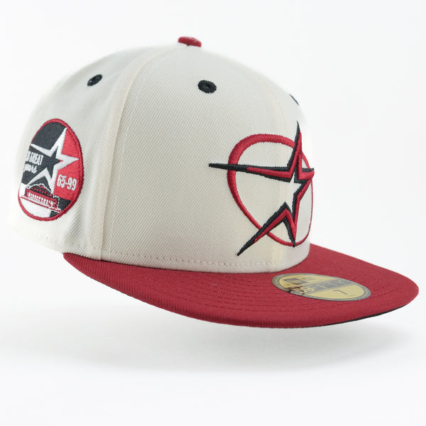 New Era Fitted Custom Exclusive Houston Astros (Carmine) 35 Years Commemorative Patch