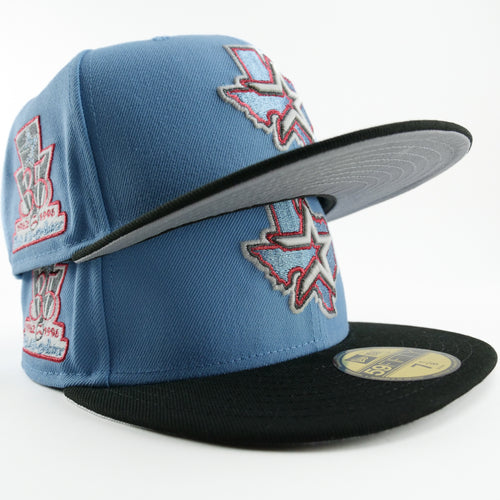 New Era Fitted Custom Exclusive Houston Astros Metallic Blue Iris 35th Anniversary Patch