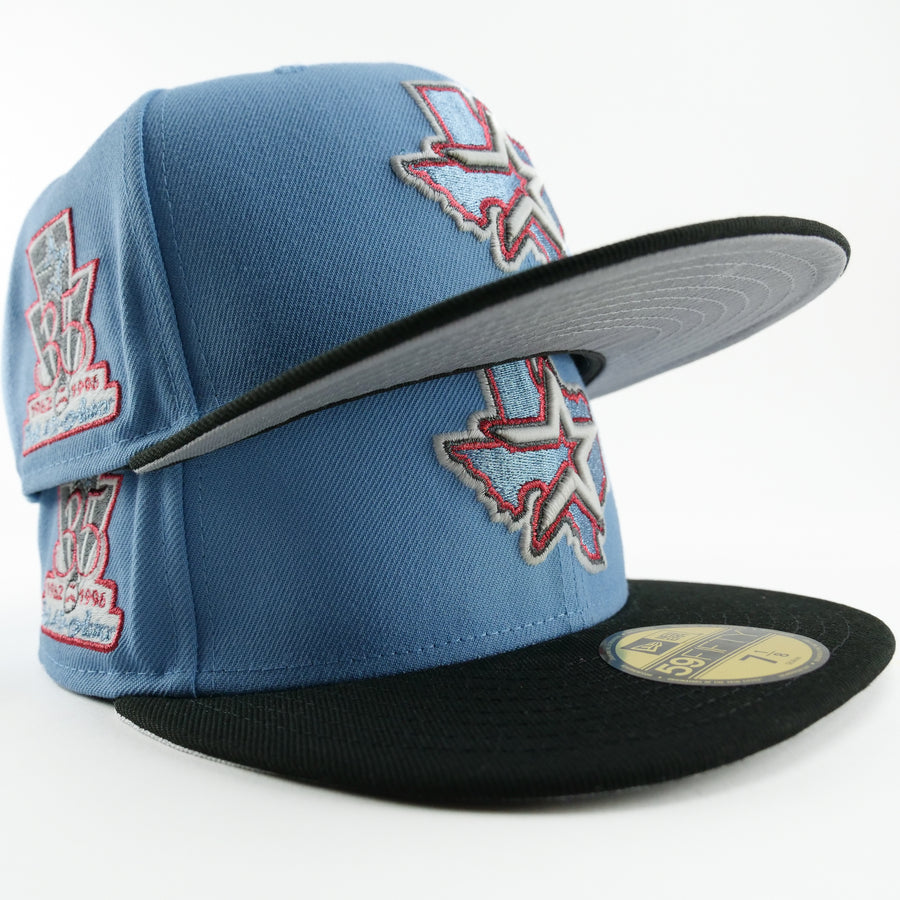 New Era Fitted Custom Exclusive Houston Astros Metallic Blue Iris 35th Anniversary Patch