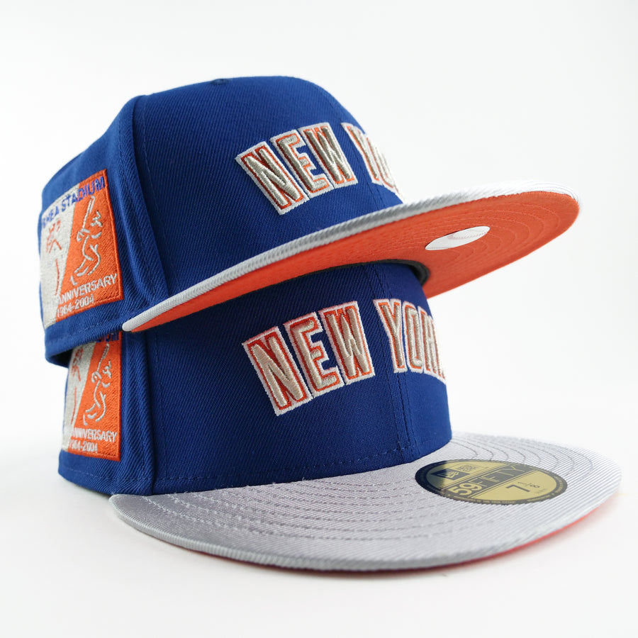 New Era Custom Exclusive Fitted NY Mets Metallic Silver 1987 Shea Stadium Patch