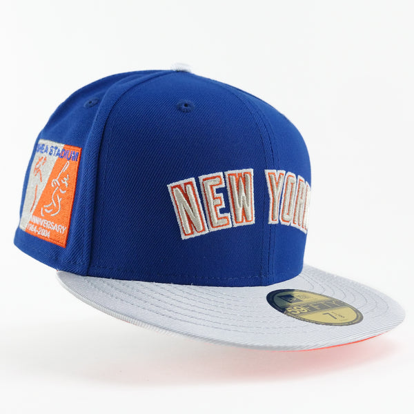 New Era Custom Exclusive Fitted NY Mets Metallic Silver 1987 Shea Stadium Patch