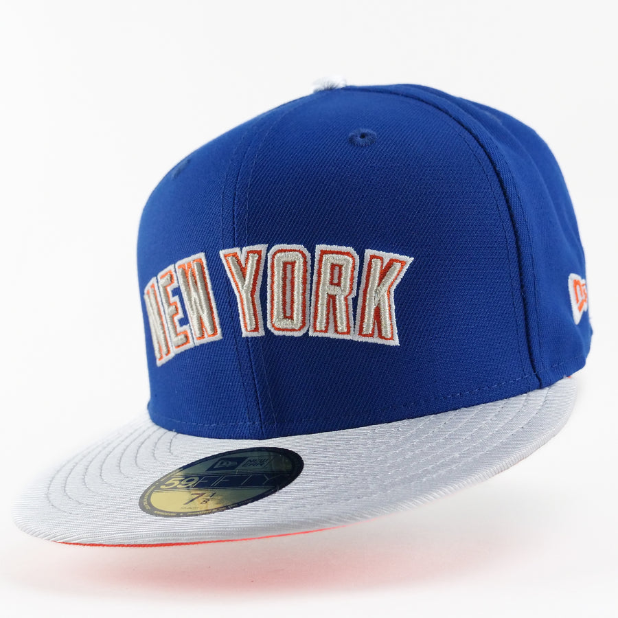 New Era Custom Exclusive Fitted NY Mets Metallic Silver 1987 Shea Stadium Patch