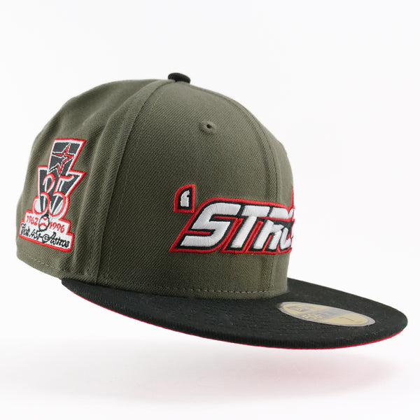 New Era Custom Exclusive Fitted Houston Astros Military Green 35 Years Anniversary Patch