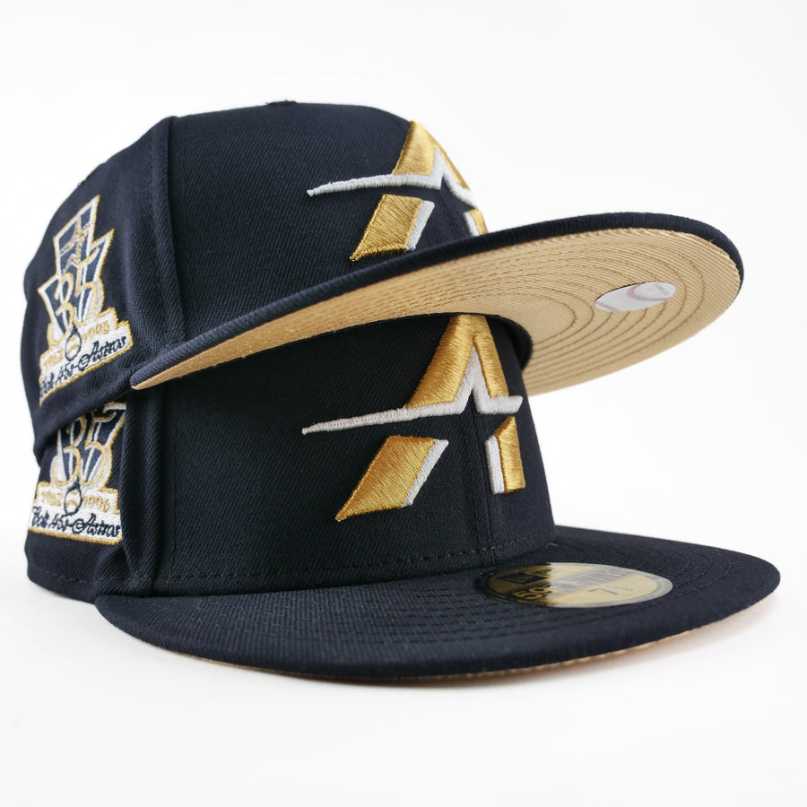 New Era Custom Exclusive Houston Astros (Navy Metallic Gold) 35th Anniversary Patch