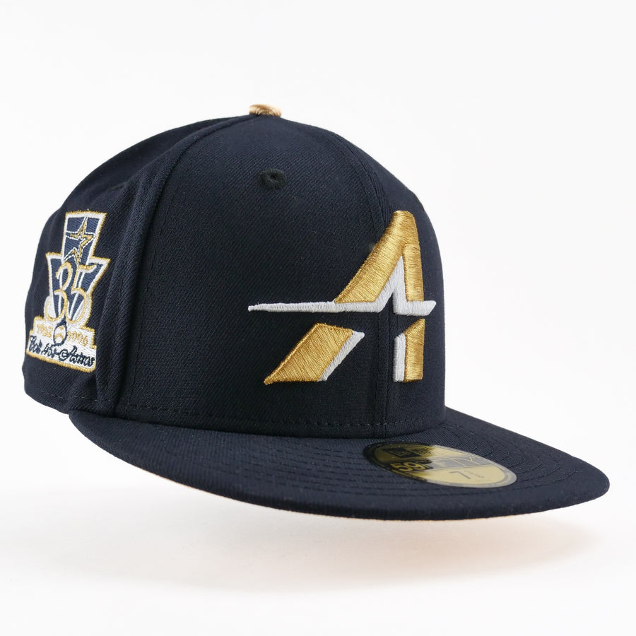 New Era Custom Exclusive Houston Astros (Navy Metallic Gold) 35th Anniversary Patch
