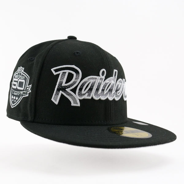 New Era Custom Fitted Exclusive Los Angeles Raiders Blend 50 Years Anniversary Patch