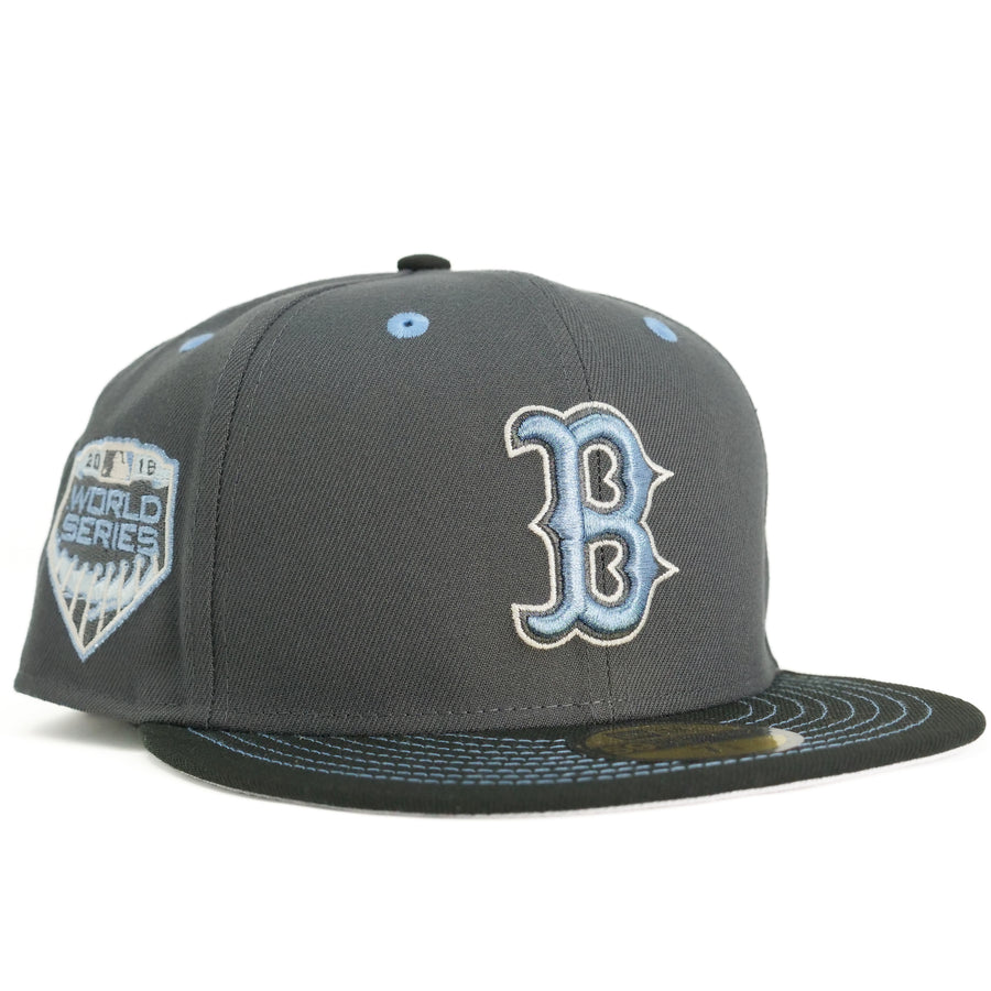 New Era 5950 Fitted Boston Red Sox 2018 World Series (Metallic Blue Iris) - Magic Sneaker