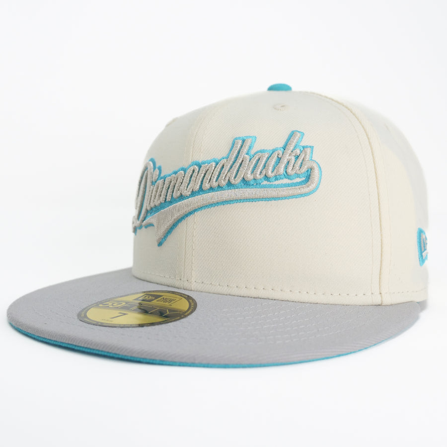 New Era 5950 Custom Exclusive Arizona Diamondbacks 25th Anniversary (Chrome Metallic Teal Rush)
