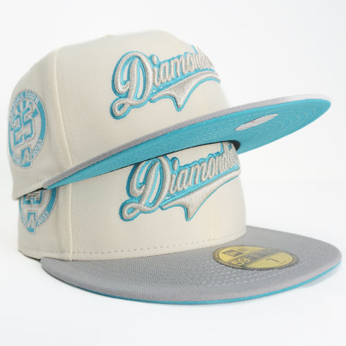 New Era 5950 Custom Exclusive Arizona Diamondbacks 25th Anniversary (Chrome Metallic Teal Rush)
