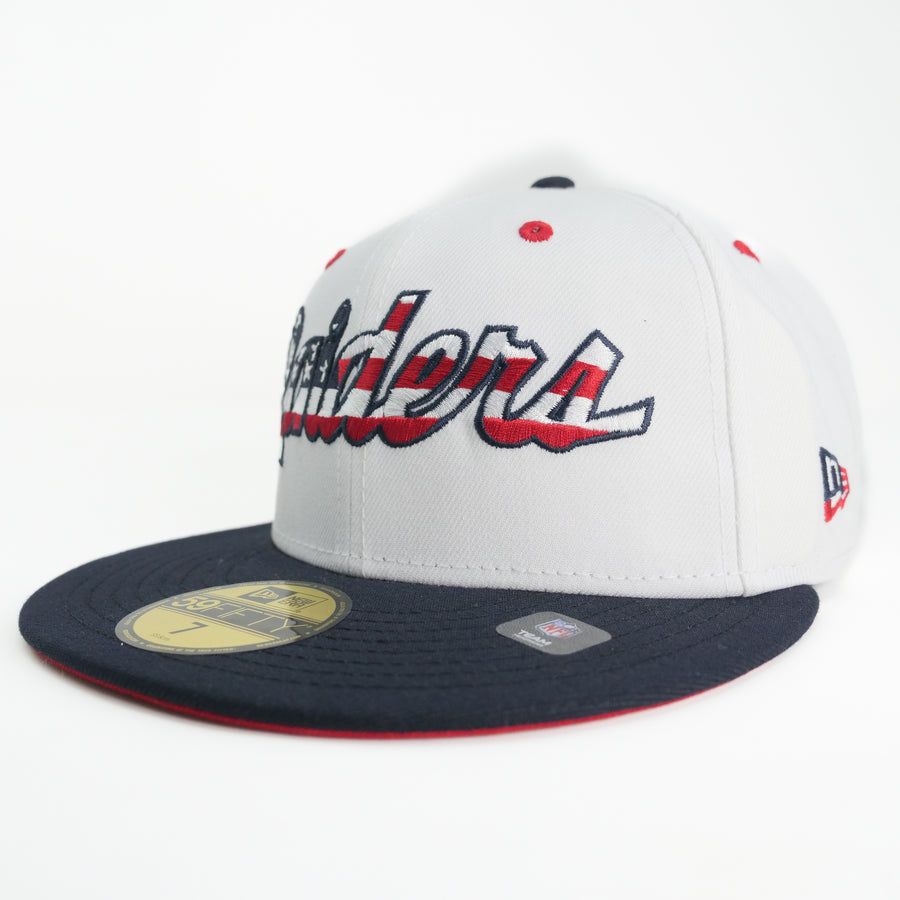 NEW ERA 5950 FITTED NFL CUSTOM EXCLUSIVE LOS ANGELES RAIDERS (AMERICANA) SUBERBOWL CHAMPIONS 76,80,83