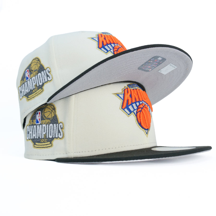 New Era Custom NBA Fitted New York Knicks Chrome (2025-2026 Champions Patch) - Magic Sneaker