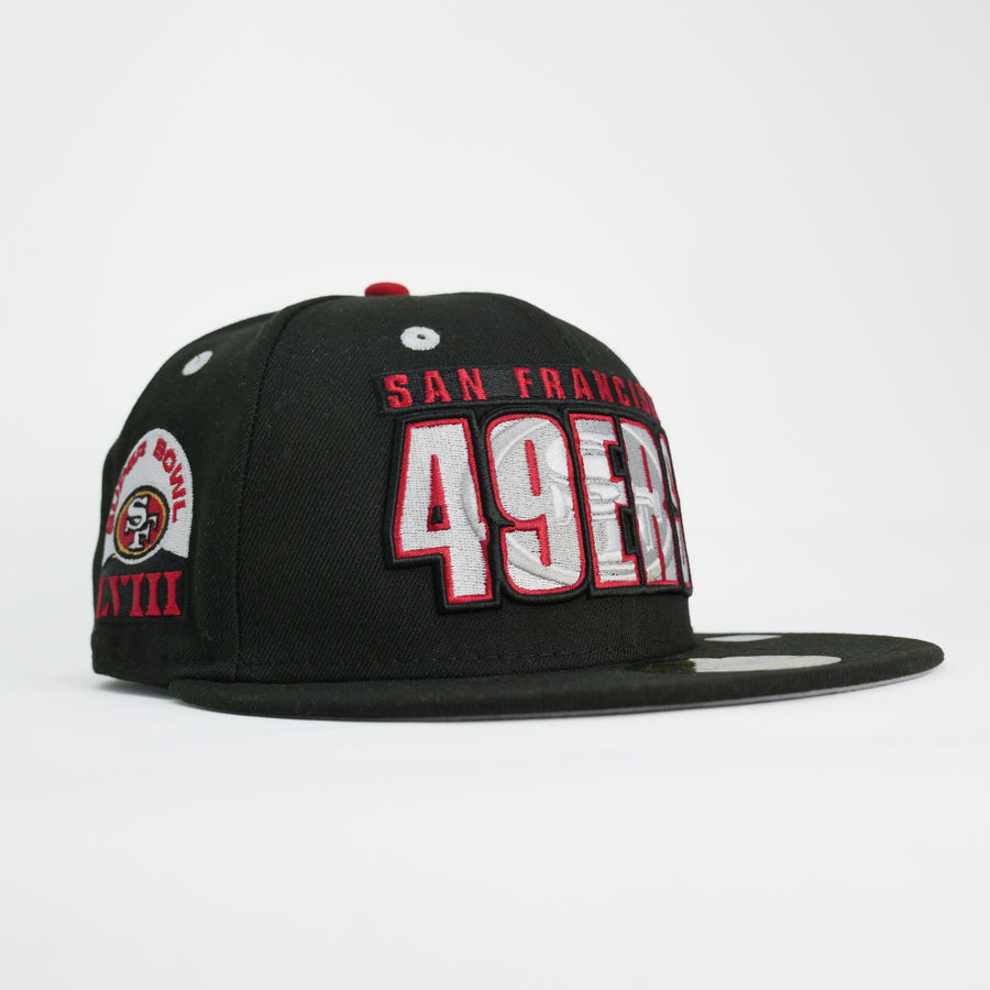New Era NFL Custom Exclusive Fitted San Francisco 49ers (Superbowl LVIII Patch)