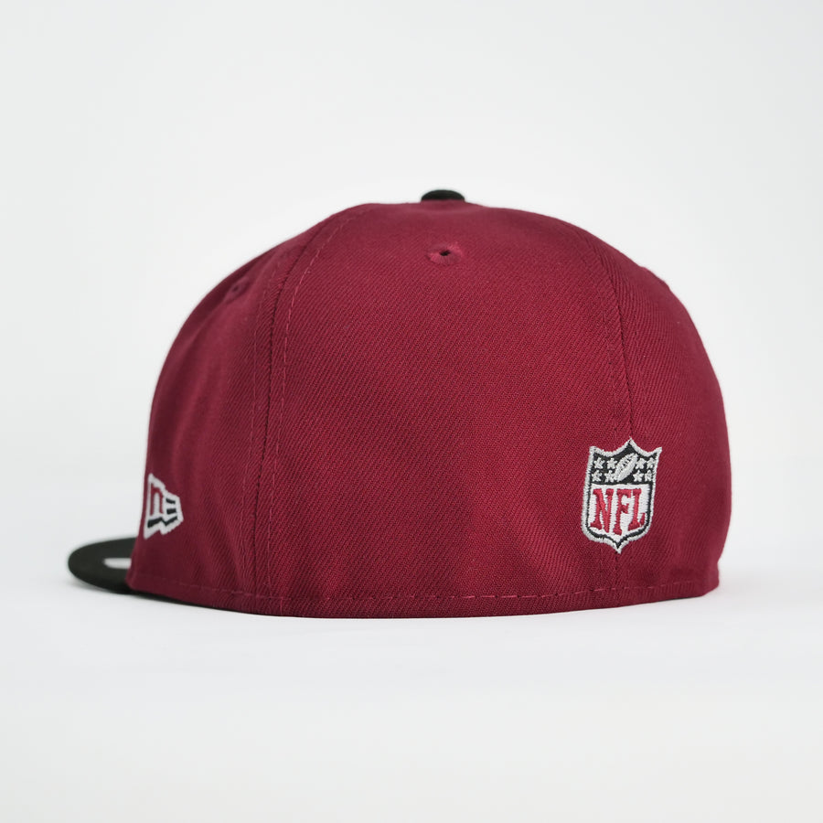 New Era Custom Exclusive NFL Fitted Raiders Metallic Merlot Blend 50th Anniversary Patch