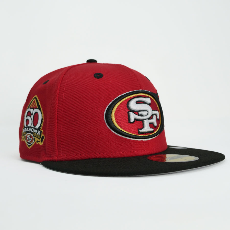 New Era NFL Custom Exclusive Fitted San Francisco 49ers Paint Splatter 60th Anniversary Commemorative Patch&nbsp;