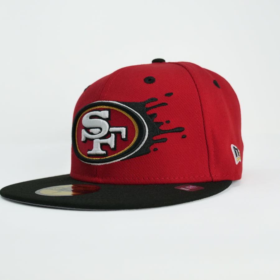 New Era NFL Custom Exclusive Fitted San Francisco 49ers Paint Splatter 60th Anniversary Commemorative Patch&nbsp;