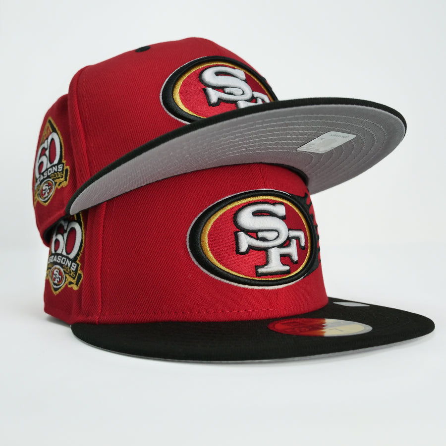 New Era NFL Custom Exclusive Fitted San Francisco 49ers Paint Splatter 60th Anniversary Commemorative Patch&nbsp;