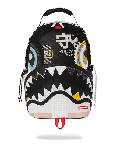 SPRAYGROUND A.I.8 AFRICAN INTELLIGENCE BOOKED & BUSY BACKPACK - WHITE  PINK