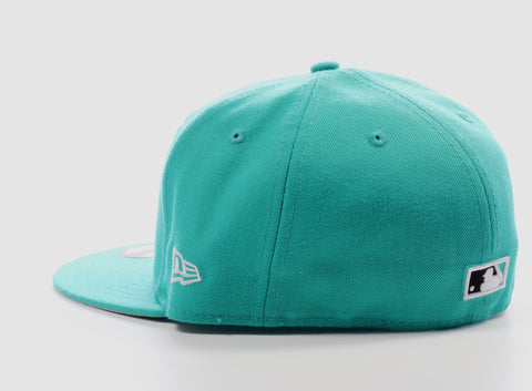 Florida Marlins New Era 1997 World Series Cooperstown Collection Tonal  Two-Tone 59FIFTY Fitted Hat - Cream/Teal