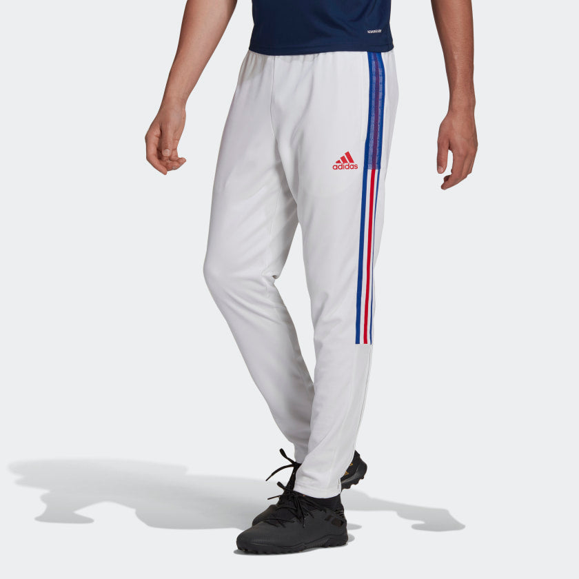 White and blue adidas pants Clearance