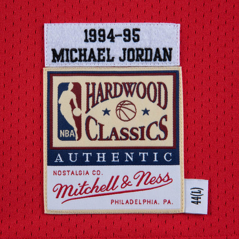 Mitchell & Ness Men's Authentic Chicago Bulls NBA 1995-96 Michael Jordan Jersey, White / XL