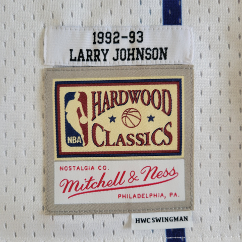 Larry Johnson Charlotte Hornets Mitchell & Ness Hardwood Classics