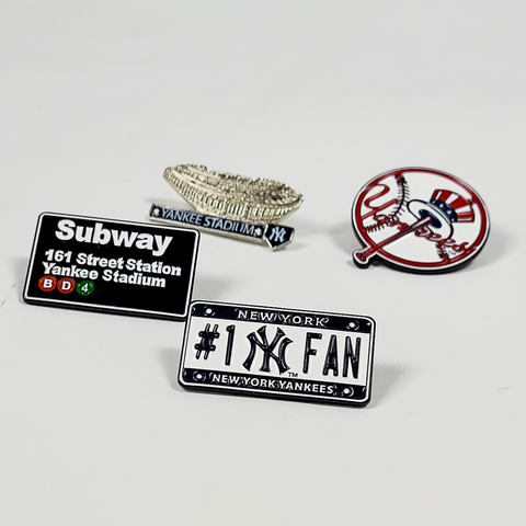 New York Yankee Logo pins 4 pack